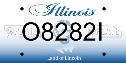 O8282I Illinois License Plate