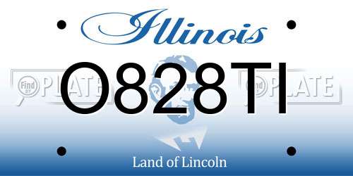 O828TI Illinois License Plate