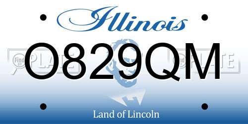 O829QM Illinois License Plate