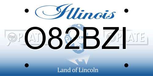 O82BZI Illinois License Plate