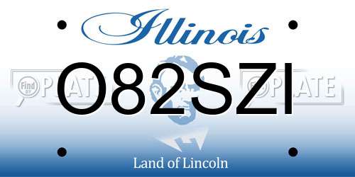 O82SZI Illinois License Plate