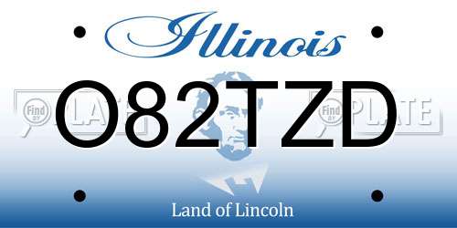 O82TZD Illinois License Plate