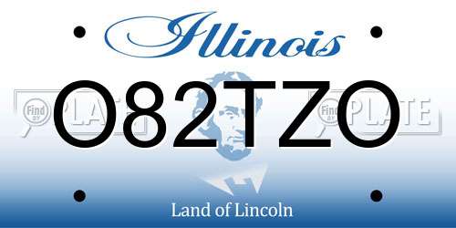 O82TZO Illinois License Plate
