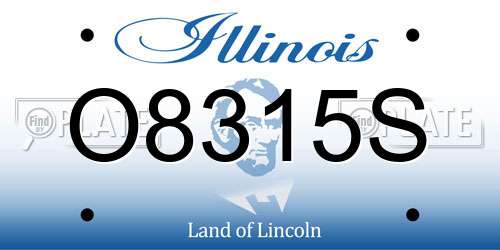 O8315S Illinois License Plate