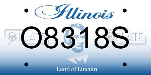 O8318S Illinois License Plate