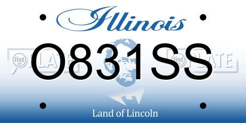 O831SS Illinois License Plate