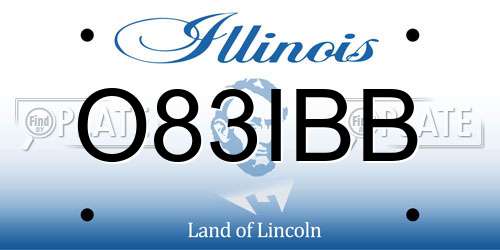 O83IBB Illinois License Plate