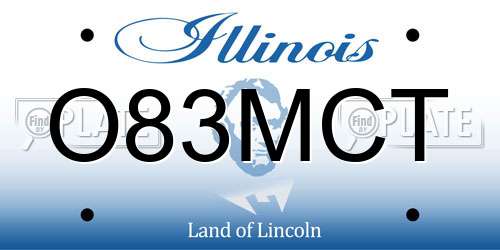 O83MCT Illinois License Plate