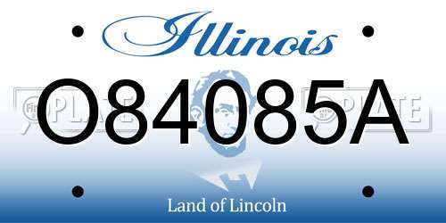 O84085A Illinois License Plate