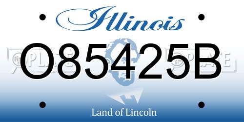 O85425B Illinois License Plate