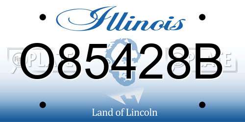 O85428B Illinois License Plate