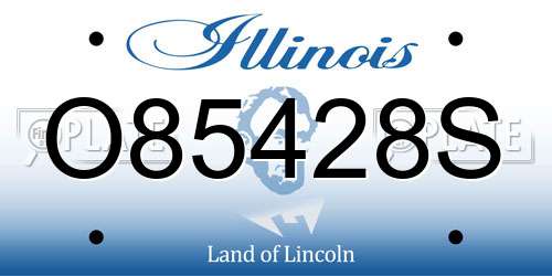 O85428S Illinois License Plate
