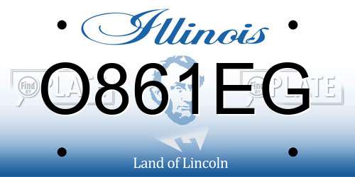 O861EG Illinois License Plate