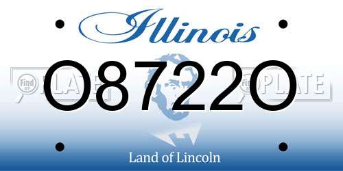 O8722O Illinois License Plate
