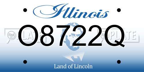 O8722Q Illinois License Plate