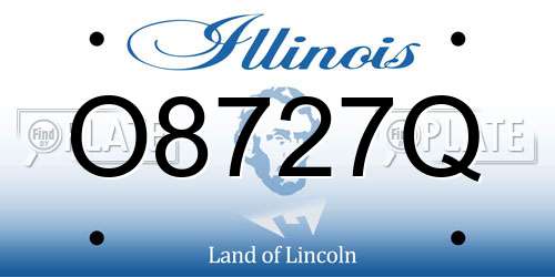 O8727Q Illinois License Plate