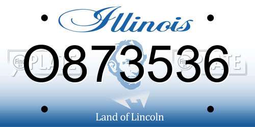 O873536 Illinois License Plate