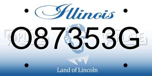O87353G Illinois License Plate