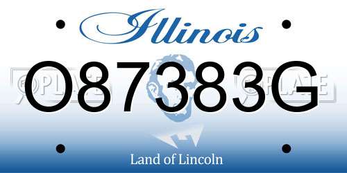 O87383G Illinois License Plate