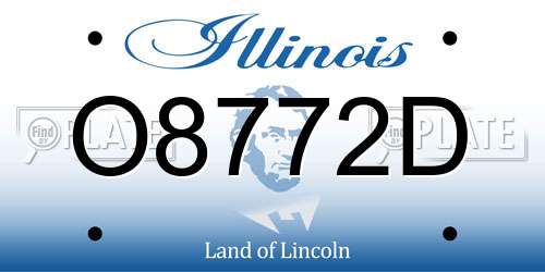O8772D Illinois License Plate