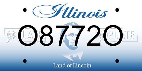 O8772O Illinois License Plate