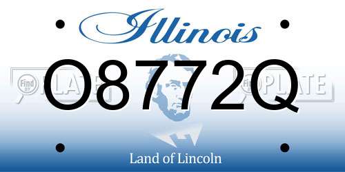 O8772Q Illinois License Plate