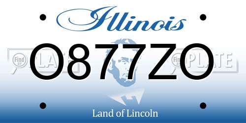 O877ZO Illinois License Plate
