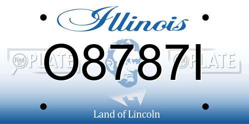 O8787I Illinois License Plate