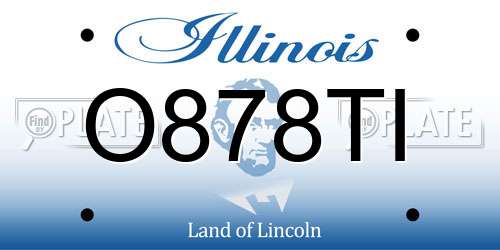 O878TI Illinois License Plate