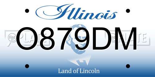 O879DM Illinois License Plate