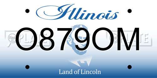 O879OM Illinois License Plate