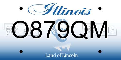 O879QM Illinois License Plate