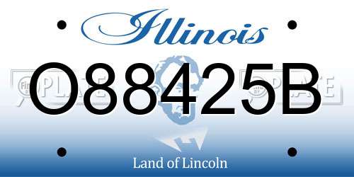 O88425B Illinois License Plate