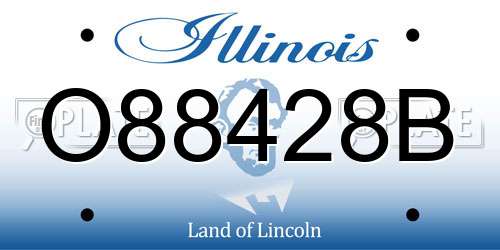 O88428B Illinois License Plate