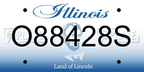 O88428S Illinois License Plate