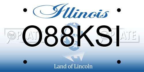 O88KSI Illinois License Plate