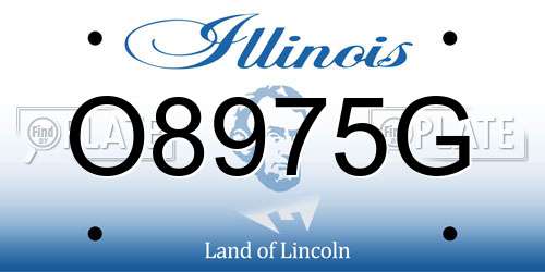 O8975G Illinois License Plate