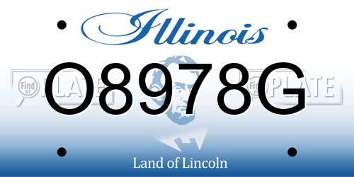 O8978G Illinois License Plate