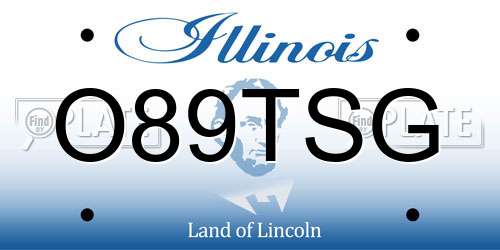 O89TSG Illinois License Plate