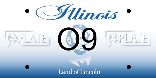 O9 Illinois License Plate