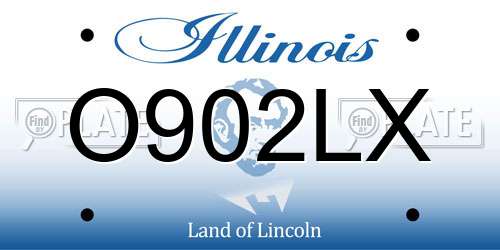 O902LX Illinois License Plate