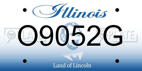 O9052G Illinois License Plate