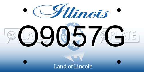 O9057G Illinois License Plate