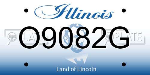 O9082G Illinois License Plate