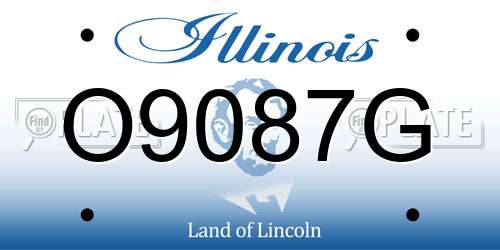 O9087G Illinois License Plate