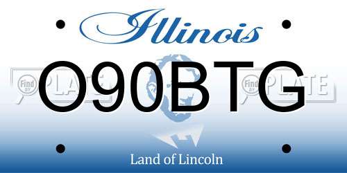 O90BTG Illinois License Plate