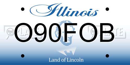 O90FOB Illinois License Plate