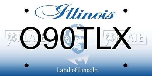 O90TLX Illinois License Plate
