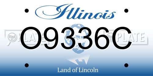 O9336C Illinois License Plate