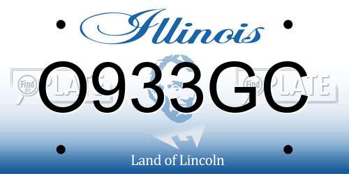 O933GC Illinois License Plate